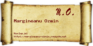 Margineanu Ozmin névjegykártya